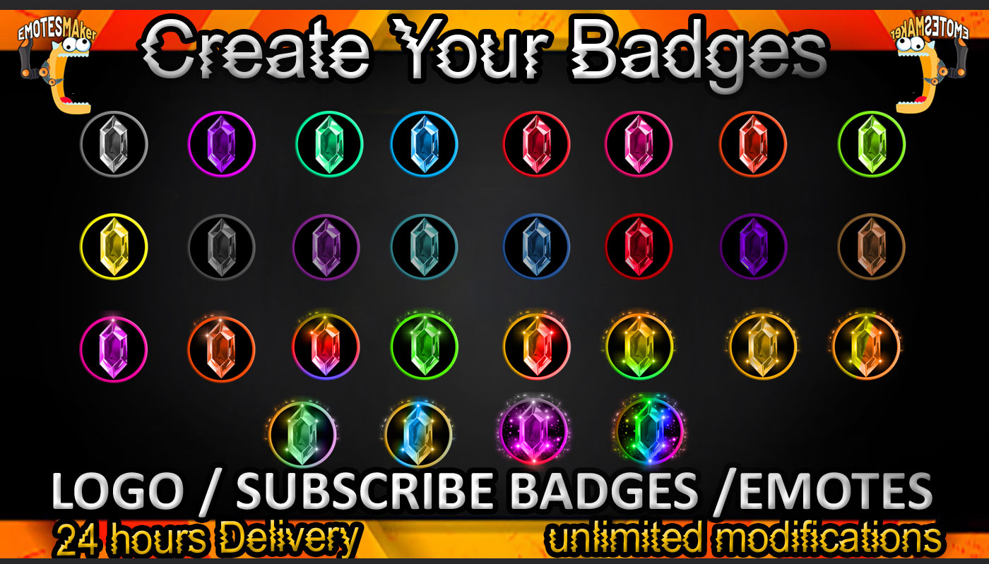 Bit Twitch Sub Badges Emotes Maker 