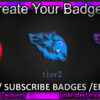 Wolf Twitch Sub Badges