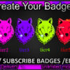 Wolf Twitch Sub Badges