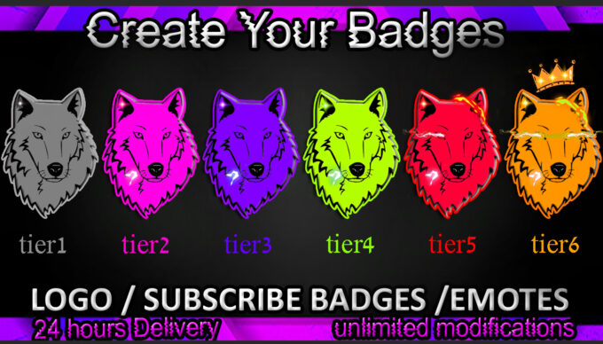Wolf Twitch Sub Badges