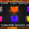 Cat Twitch Sub Badges
