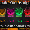 Cat Twitch Sub Badges
