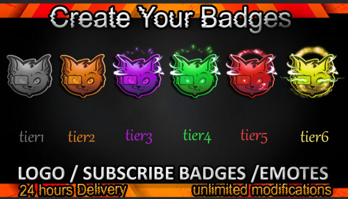 Cat Twitch Sub Badges