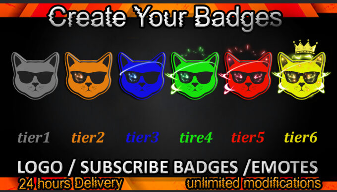 Cat Twitch Sub Badges