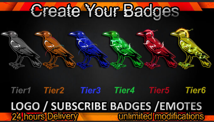 Crow Twitch Sub Badges