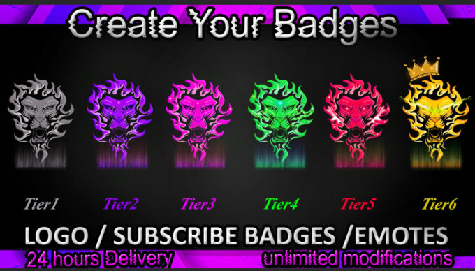 Lion Twitch Sub Badges