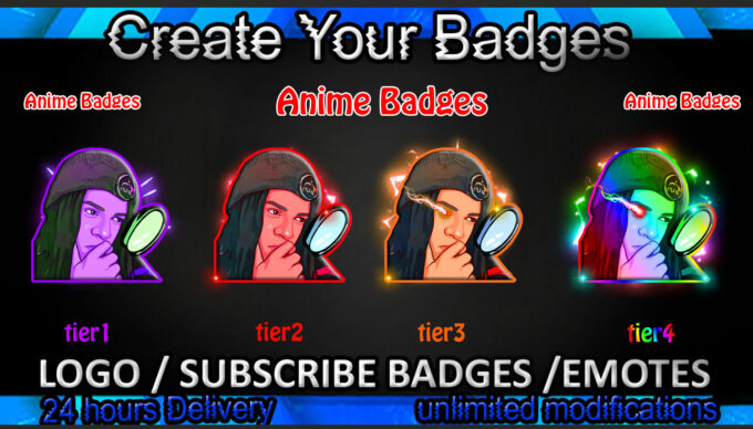 Anime Boy Twitch Sub Badges