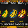 Banana Twitch Sub Badges and Twitch Emotes