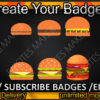 Burger Twitch Sub Badges