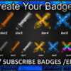 Sword Twitch Sub Badges