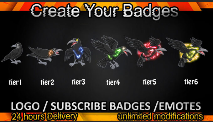 Crow Twitch Sub Badges