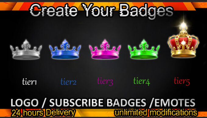 Crown Twitch Sub Badges