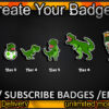 dinosaur Twitch Sub Badges