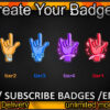 Hand Twitch Sub Badges