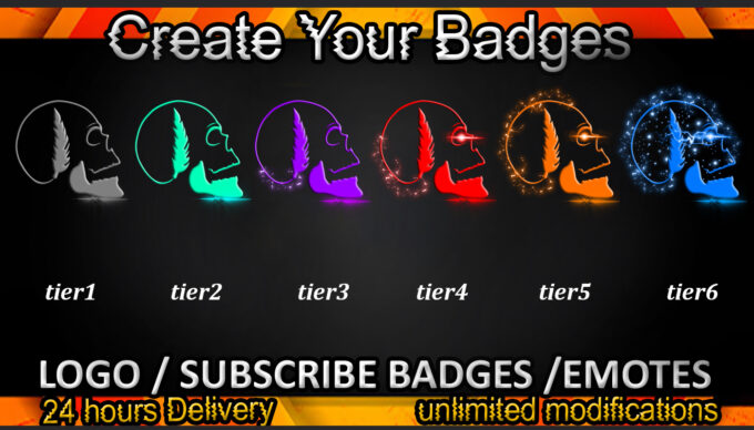 Skull Twitch Sub Badges