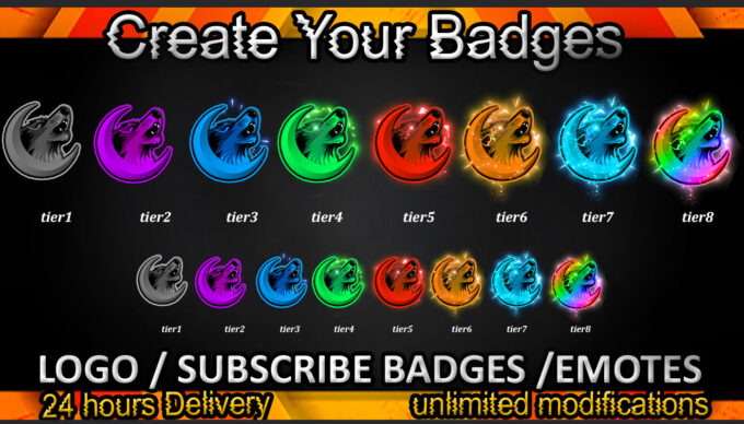 Wolf Twitch Sub Badges