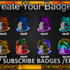 Dragon Twitch Sub Badges and Twitch Emotes