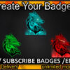 Wolf Twitch Sub Badges and Twitch Emotes