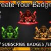 Cyborg Twitch Sub Badges and Twitch Emotes