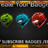 Dinomonster Twitch Sub Badges and Twitch Emotes