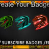 Dinosaur Twitch Sub Badges and Twitch Emotes