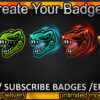 Dinosaurio  Twitch Sub Badges and Twitch Emotes