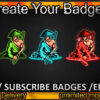 Samurai Twitch Sub Badges and Twitch Emotes