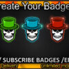 Skull Twitch Sub Badges and Twitch Emotes