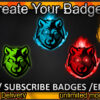 Wolf Twitch Sub Badges and Twitch Emotes