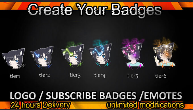 Cat Twitch Sub Badges