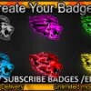 Lion Twitch Sub Badges and Twitch Emotes