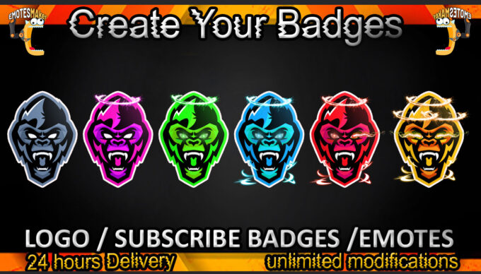 Monkey Twitch Sub Badges and Twitch Emotes