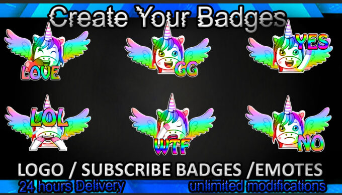Unicorn Twitch Emotes