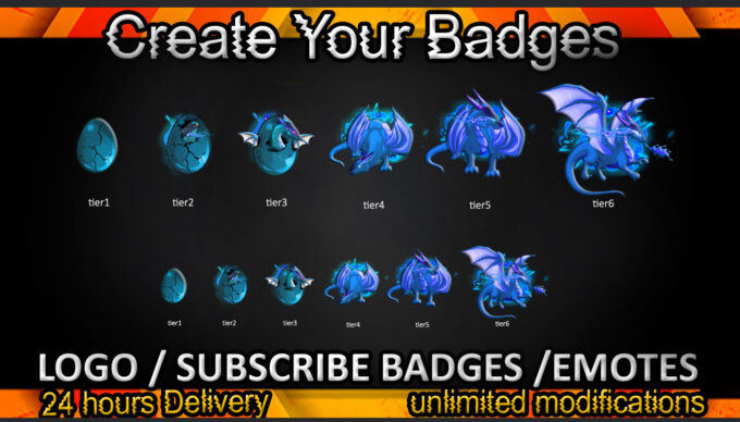 Blue Dragon Twitch Sub Badges