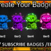 Cat Twitch Sub Badges