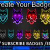 Wolf Twitch Sub Badges