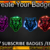 Wolf Twitch Sub Badges and Twitch Emotes