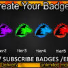 Wolf Twitch Sub Badges and Twitch Emotes