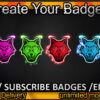 Wolf Twitch Sub Badges and Twitch Emotes