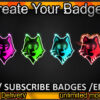 Wolf Twitch Sub Badges and Twitch Emotes