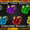 Angry goat Twitch Sub Badges and Twitch Emotes