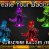 Army lizard Twitch Sub Badges and Twitch Emotes