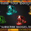 Dragon Twitch Sub Badges and Twitch Emotes