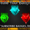 Wolf Twitch Sub Badges and Twitch Emotes