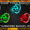Wolf Twitch Sub Badges and Twitch Emotes