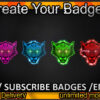 Wolf Twitch Sub Badges and Twitch Emotes